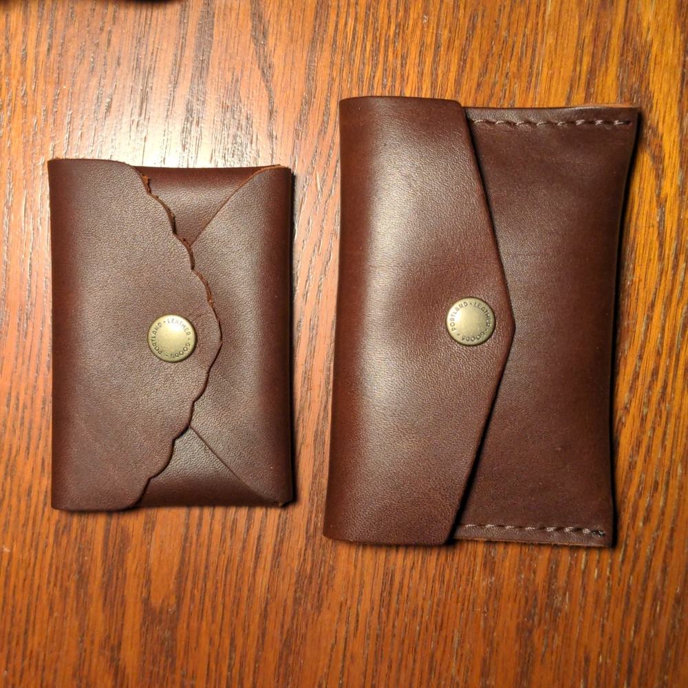 Portland Leather Goods Cognac Mini Envelope and Mini Daisy Wallets Set ✨NEW!!✨